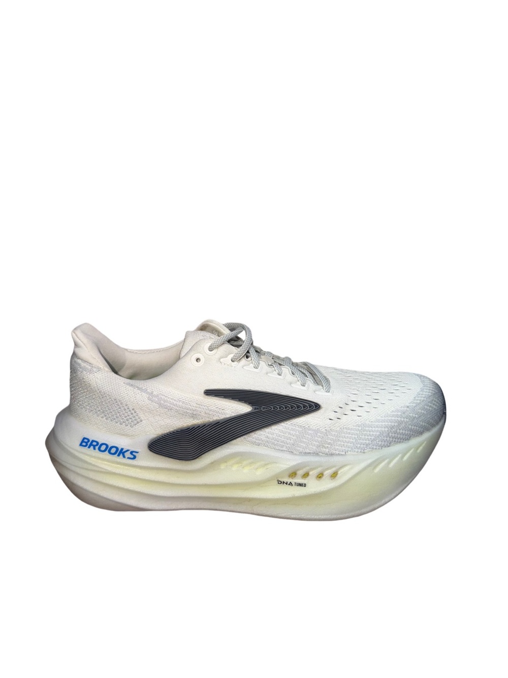 Brooks Glycerin Max Mens Size 9.5 White Yellow Running Shoes (1104471D099)